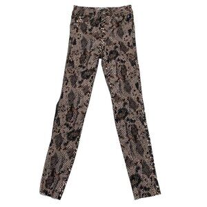 Free People We The Free Jeans NWT Two Faced Snake Skin Pockets Brown Size 24